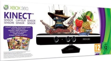 Capteur kinect + kinect adventures + the gunstringer + fruit ninja (xbox 360) Capteur kinect + kinect adventures + the gunstringer + fruit ninja (xbox 360)