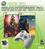 Manette Xbox 360 sans fil + 2 jeux : Fable 2 et Halo 3