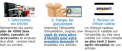 Amazon rachète vos jeux Amazon rachète vos jeux